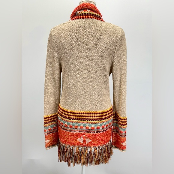 LA FEE VERTE for Anthropologie Multicolor Fringe Open Cardigan Sweater size XS - Picture 6 of 13